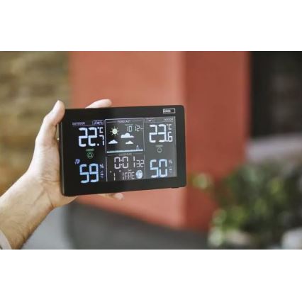 Station météo sans fil avec réveil 5V/3xAAA + 2xAAA noir