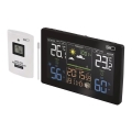 Station météo sans fil avec réveil 5V/3xAAA + 2xAAA noir