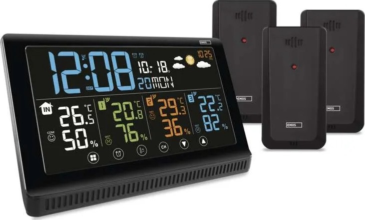 Station météo sans fil avec trois capteurs 5V/3xAAA + 2xAAA