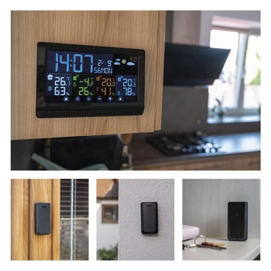 Station météo sans fil avec trois capteurs 5V/3xAAA + 2xAAA