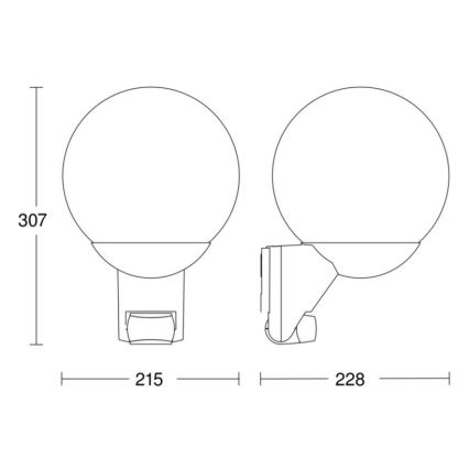 STEINEL 005917 - Applique murale extérieur avec détecteur L585S 1xE27/60W blanc IP44