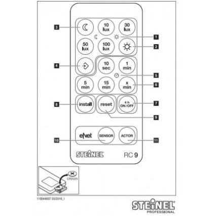 STEINEL 007638 - RC9 télécommande pro iHF3D détecteur