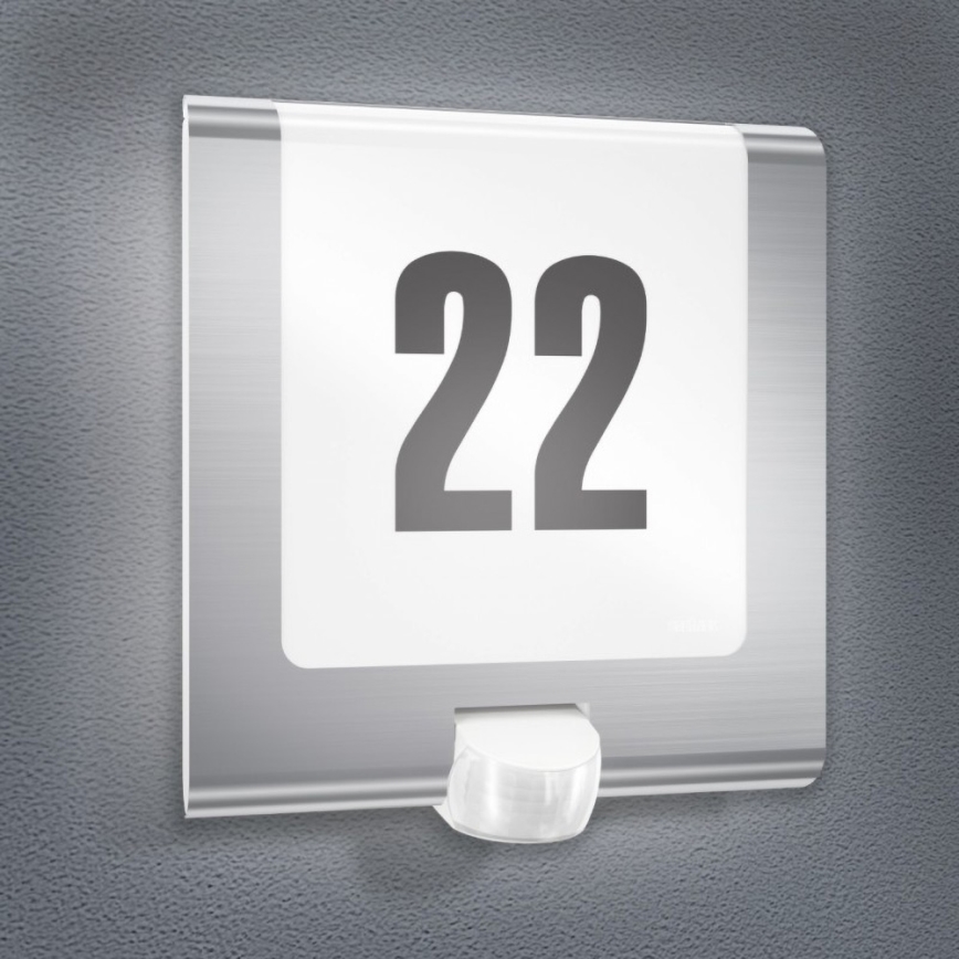 STEINEL 010454 - Luminaire LED extérieur avec détecteur L220LED LED/7,5W inoxydable IP44