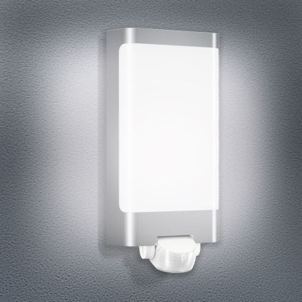 STEINEL 010461 - Applique LED extérieure avec détecteur L240LED LED/7,5W inoxydable IP44