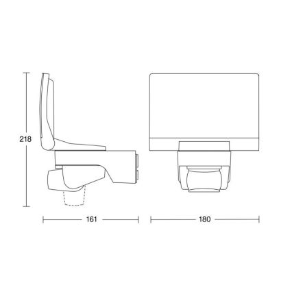 STEINEL 033088 - Projecteur LED avec détecteur de mouvement XLED Home 2 LED/14W/230V IP44