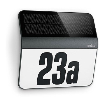 STEINEL 035730 - Numéro de maison solaire XSolar LH-N LED/0,03W IP44 2500 mAh