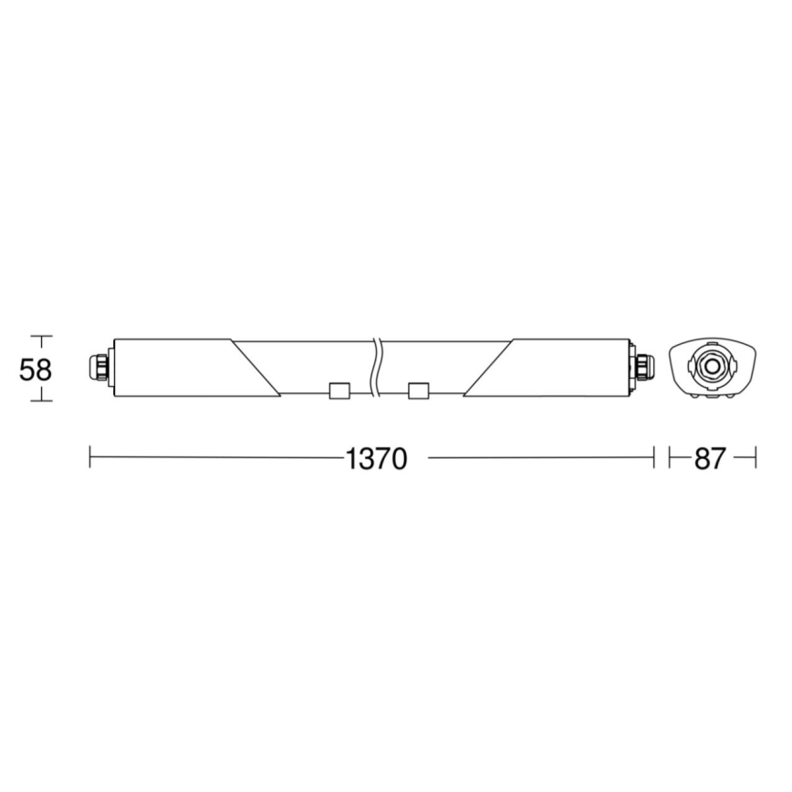 Steinel 052911 - Luminaire à tube fluorescent LED avec détecteur RS PRO LED/30W/230V IP66