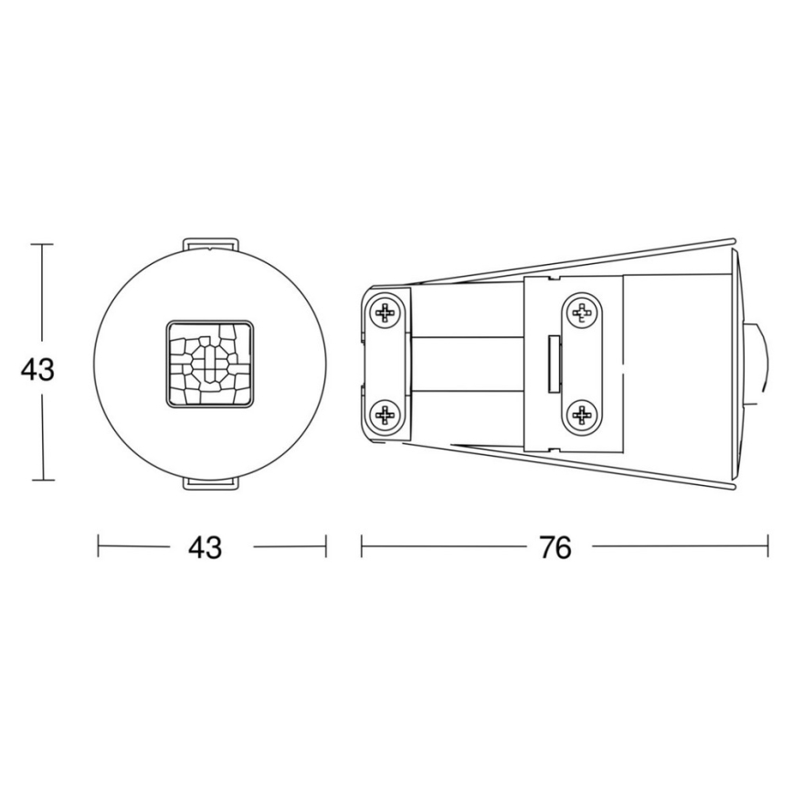 Steinel 053789 - Détecteur de mouvement IR QUATTRO MICRO COM1