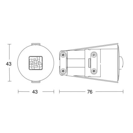 Steinel 053871 - Détecteur de présence IR Quattro Micro 6m DALI-2 IP65 blanc