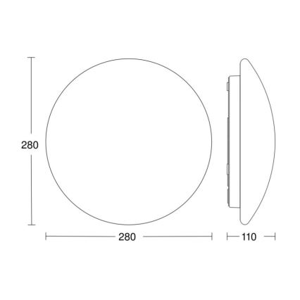 Steinel 056063 - Plafonnier LED extérieur avec détecteur RS PRO LED/9,5W/230V IP54