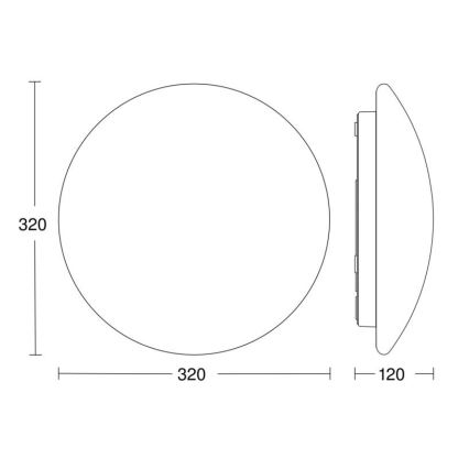 Steinel 056087-LED Plafonnier de salle de bains RSPROP2 LED/15,5W/230V 4000K IP54