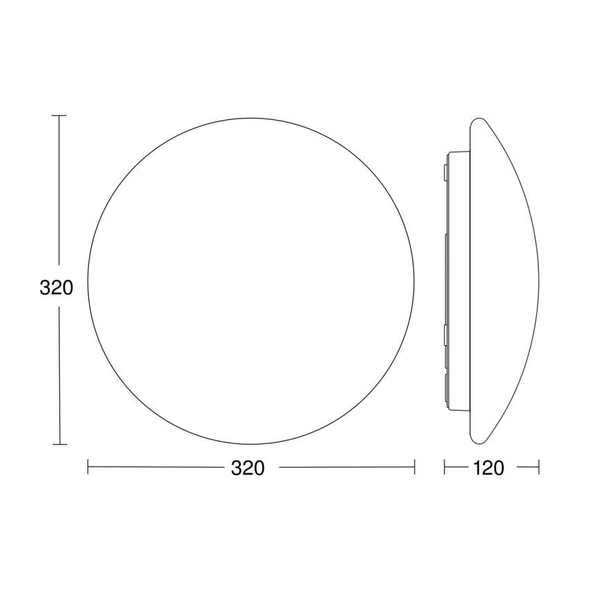 Steinel 056087-LED Plafonnier de salle de bains RSPROP2 LED/15,5W/230V 4000K IP54