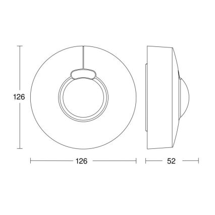 Steinel 057329 - Détecteur de mouvement HF 3360 DALI-2 IP54 rond blanc