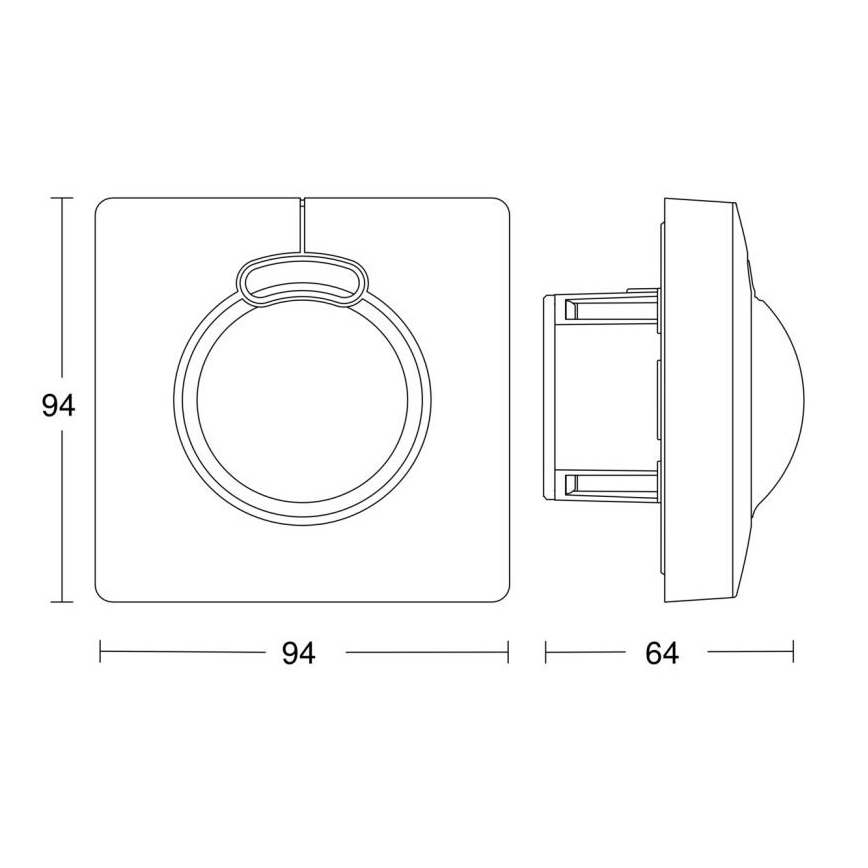 Steinel 057336 - Détecteur de mouvement HF 3360 DALI-2 IP20 carré blanc