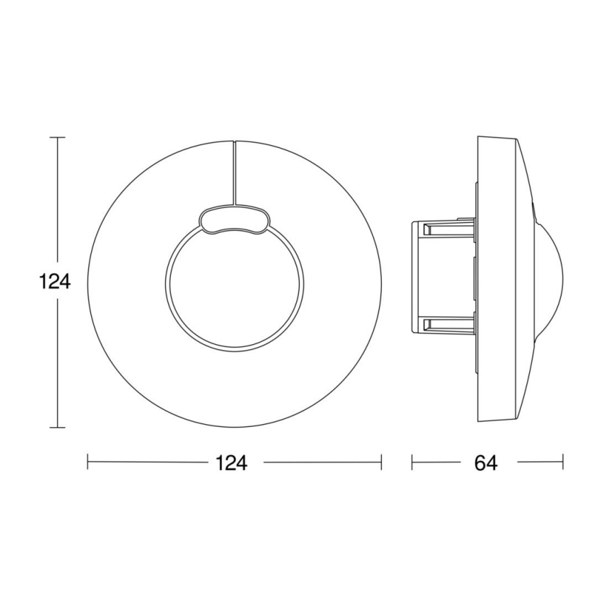 Steinel 057343 - Détecteur de mouvement HF 3360 DALI-2 IP20 rond blanc