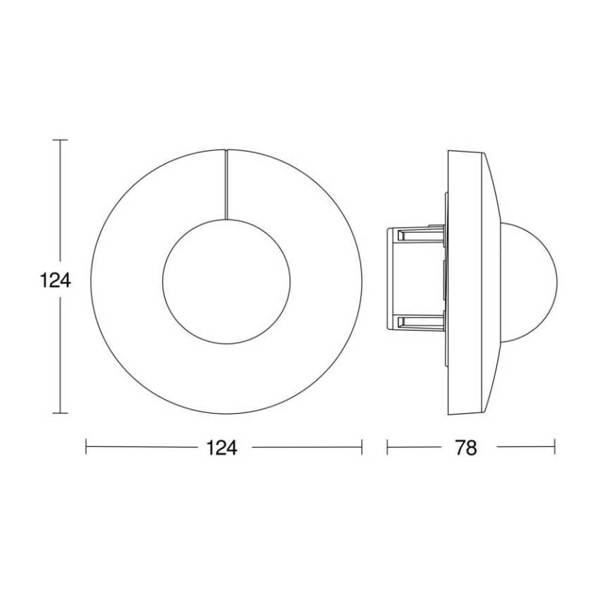 Steinel 058197 - Détecteur de mouvement IS 3360-R KNX V3 IP54 arrondi blanc
