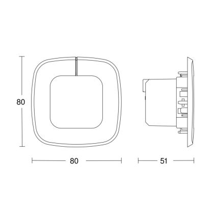 Steinel 058500 - Détecteur de mouvement IR Quattro SLIM XS V3 KNX blanc