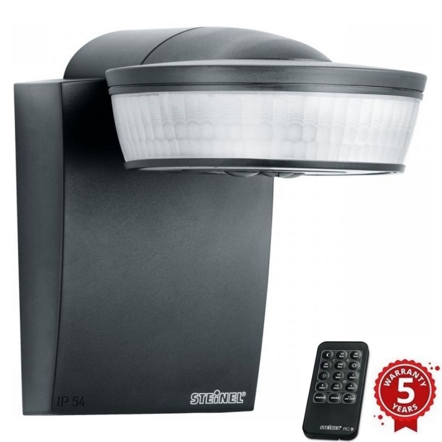 Steinel 059552 - Détecteur de mouvement SensIQ IP54 anthracite + télécommande