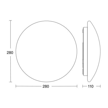 STEINEL 064815 - Plafonnier salle de bain avec détecteur RS PRO LED/9,5W/230V 4000K IP54