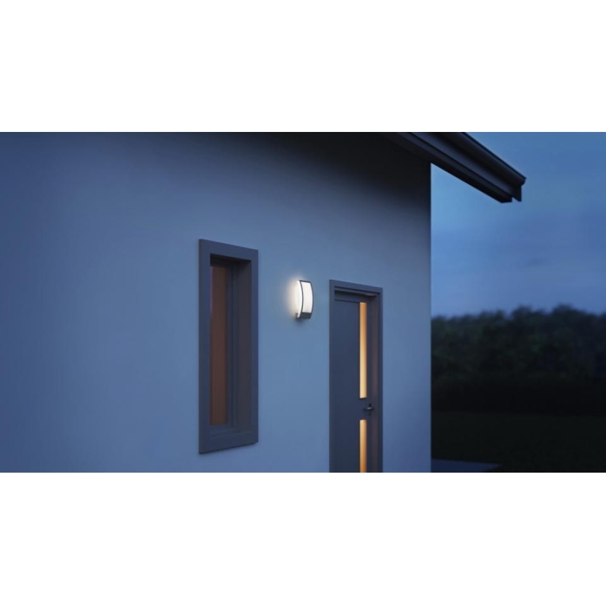 Steinel 065782 - Luminaire d'extérieur avec un détecteur de crépuscule L 22 1xE27/60W/230V IP44 acier inoxydable