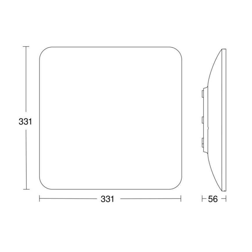 Steinel 067519 - Plafonnier LED à intensité variable avec détecteur RS PRO S30 Q SC 26W/230V 4000K
