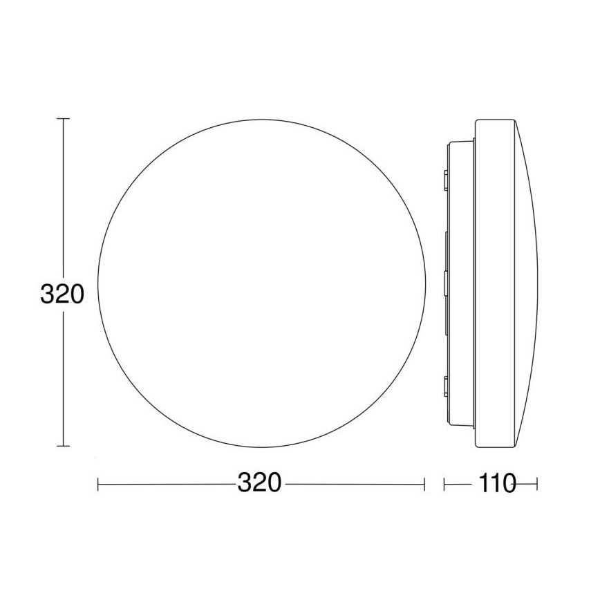 Steinel 069742-Plafonnier salle de bain LED avec détecteur RSPROP2 15,1W/230V 3000K IP54