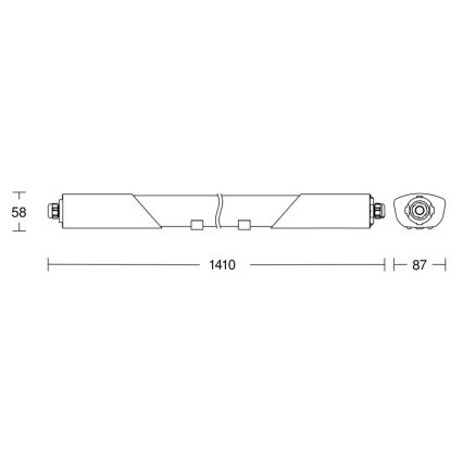 Steinel 079185-Luminaire industriel avec détecteur RSPRO 5100SC LED/31W/230V IP66