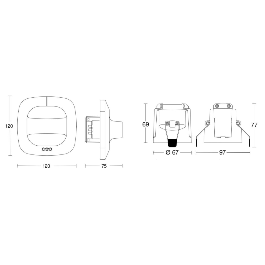 Steinel 079482 - Détecteur de présence Dual HF COM1 blanc