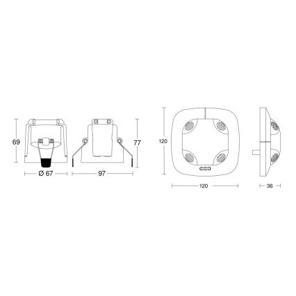 Steinel 079628 - Détecteur de présence US 360 KNX blanc