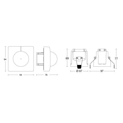 Steinel 079673 - Détecteur de mouvement IS 345 COM1 230V blanc