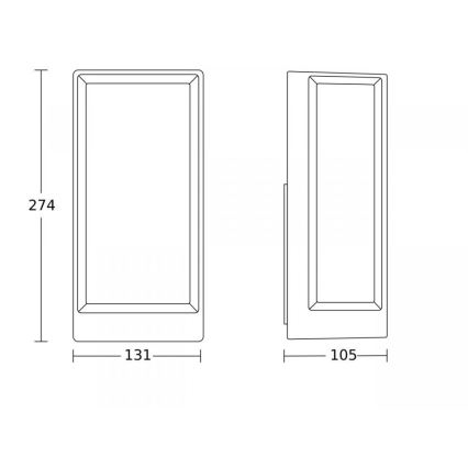 Steinel 085254 - Applique murale extérieure à intensité variable L42C LED/12,6W/230V IP54