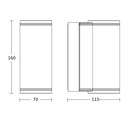 Steinel 087753 - Applique murale extérieure LED 2xGU10/14,5W/230V L 940 IP44