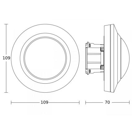 Steinel 087807 - Détecteur de mouvement encastrable MD-8 ECO COM1 360° blanc