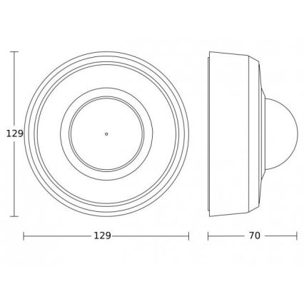 Steinel 087821 - Détecteur de mouvement extérieur avec un détecteur de présence PD-24 ECO COM1 360° IP54 blanc