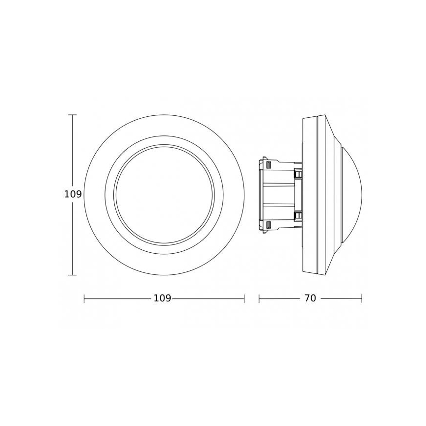 Steinel 087982 - Détecteur de mouvement avec un détecteur de présence PD-8 ECO KNX 360° noir