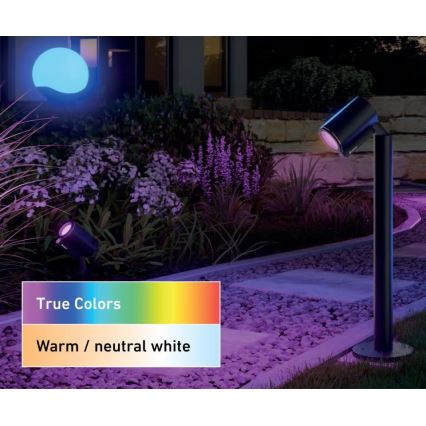 Steinel 089320 - Lampe d'extérieur LED RGBW avec capteur LED/7,9W/24V IP65