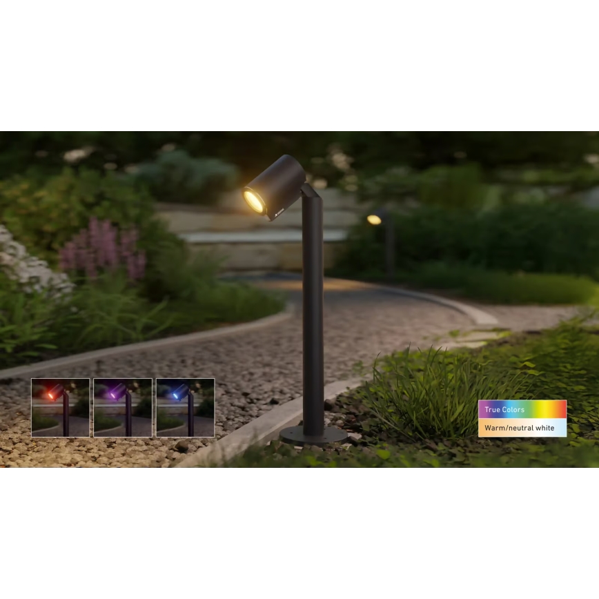 Steinel 089320 - Lampe d'extérieur LED RGBW avec capteur LED/7,9W/24V IP65