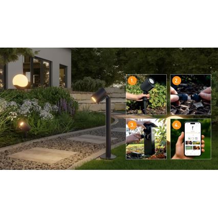 Steinel 089337 - Luminaire d'extérieur LED RGBW, 7,9 W/24 V, IP65