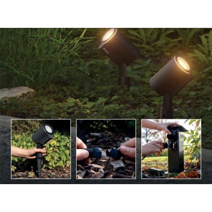 Steinel 093907 - Kit de base LED RGBW, lot de 2 lampes extérieures LED, 7,8 W, 24 V, IP65