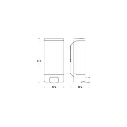 Steinel 094263 - Numéro de maison éclairé avec détecteur 1xE27/15W/230V L 14 S IP44