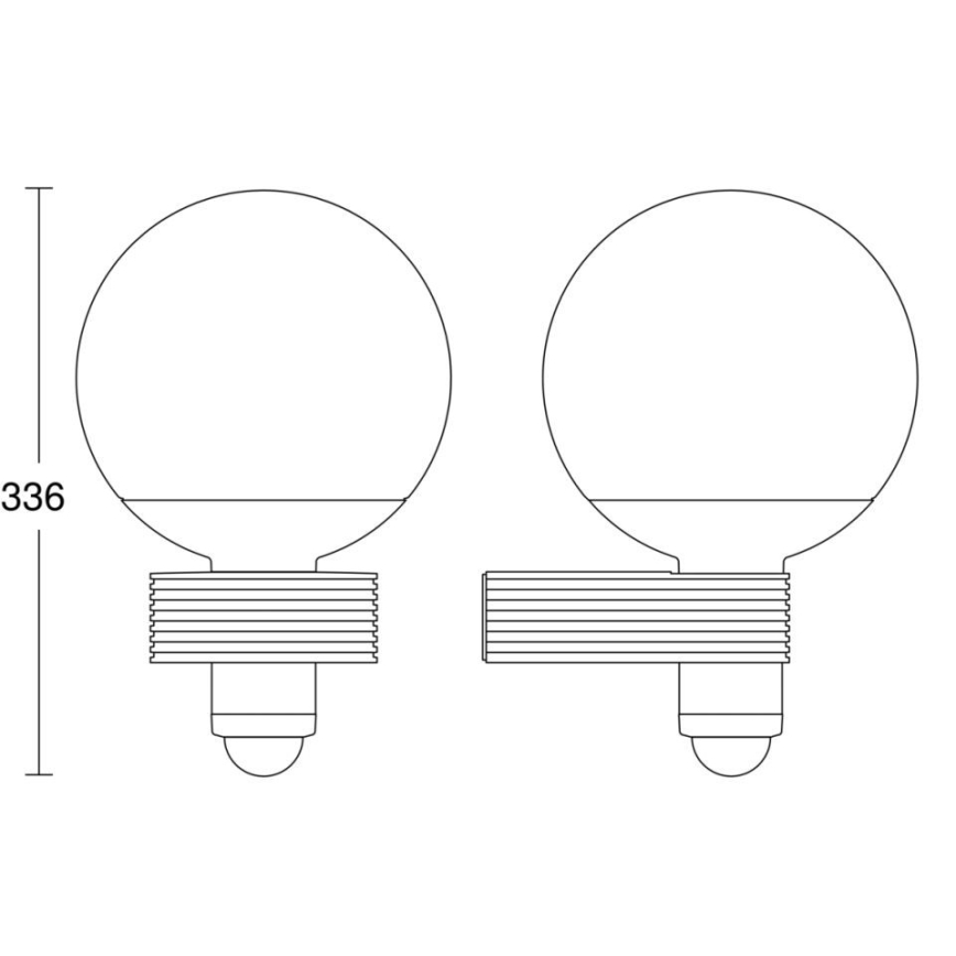 Steinel 611118 - Luminaire extérieur avec détecteur L 400 1xE27/60W/230V IP44 blanc