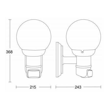 STEINEL 634315 - L 560 S Applique murale extérieur blanche avec détecteur