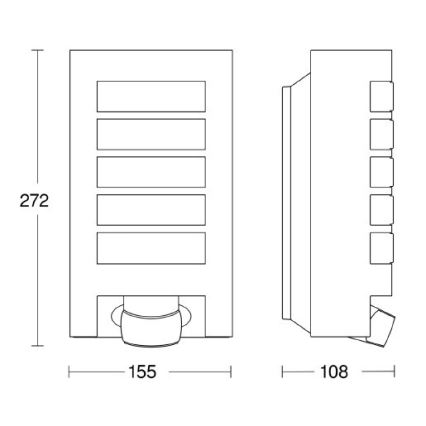 STEINEL 657819 - Luminaire extérieur avec détecteur L12 1xE27/60W/230V IP44