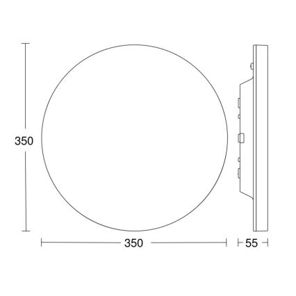 Steinel 067755 - Plafonnier LED à intensité variable avec détecteur RS PRO R20 PLUS 15,86W/230V IP40 3000K