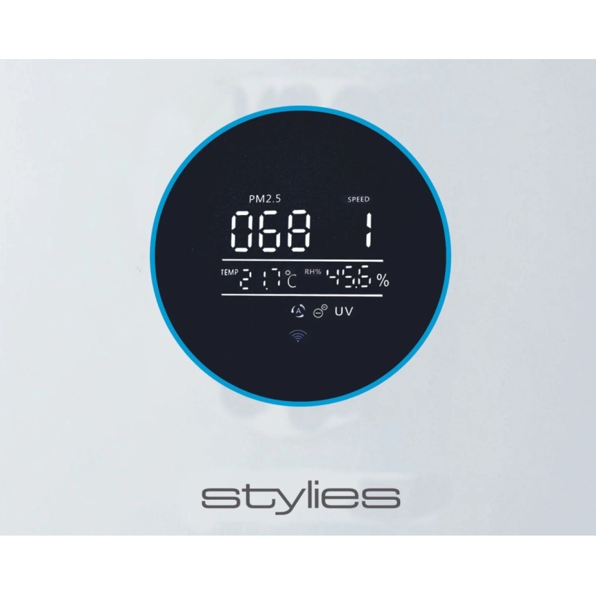 Stylies - Purificateur d'air avec humidificateur ALPHA 68W/230V Wi-Fi blanc