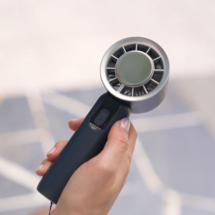 Stylies - ventilateur à main rechargeable LACERTI 8W/5V 3000 mAh bleu