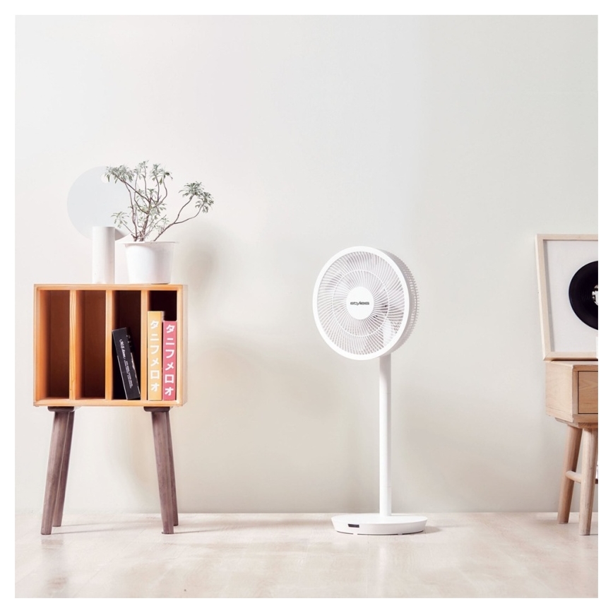 Stylies - Ventilateur sur pied 2 en 1 ANTILA 25 W/230 V 88 cm blanc + télécommande
