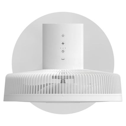 Stylies - Ventilateur sur pied 2 en 1 ANTILA 25 W/230 V 88 cm blanc + télécommande