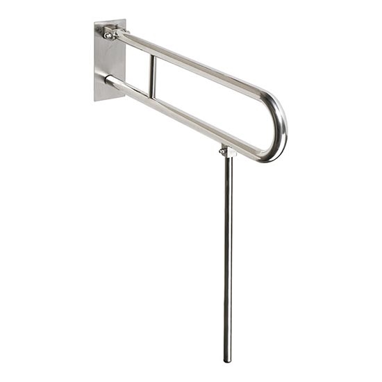 Support 10x80 cm en inox, couleur argentée