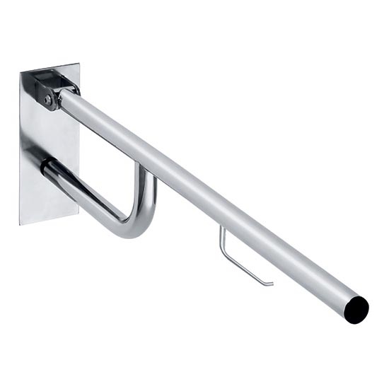 Support avec fixation 10,3x25,3 cm acier inoxydable/argenté